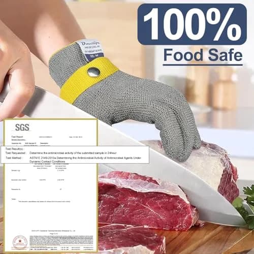 Dowellife ANSI A9 Cut Resistant Gloves Small (1 Pair) | Ultimate Protection for Butchers & Kitchen Pros thumbnail 4