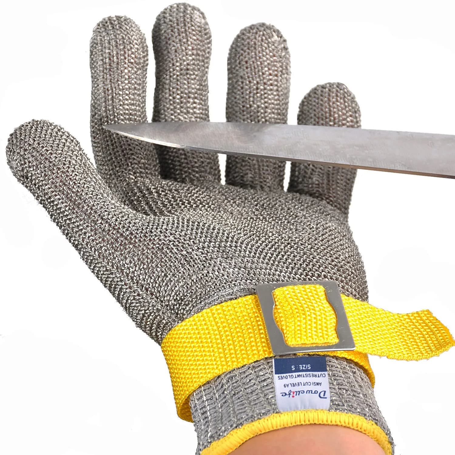 Dowellife ANSI A9 Cut Resistant Gloves X-Large | Food Grade Stainless Steel Mesh for Butcher, Kitchen, Oyster Shucking
