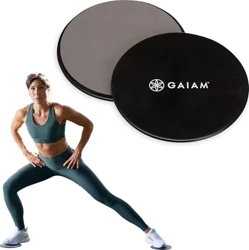 Gaiam Core Sliding Discs, Dual-Sided Ab Sliders, Set of 2 | Reversible for Carpet & Hard Floors thumbnail 1