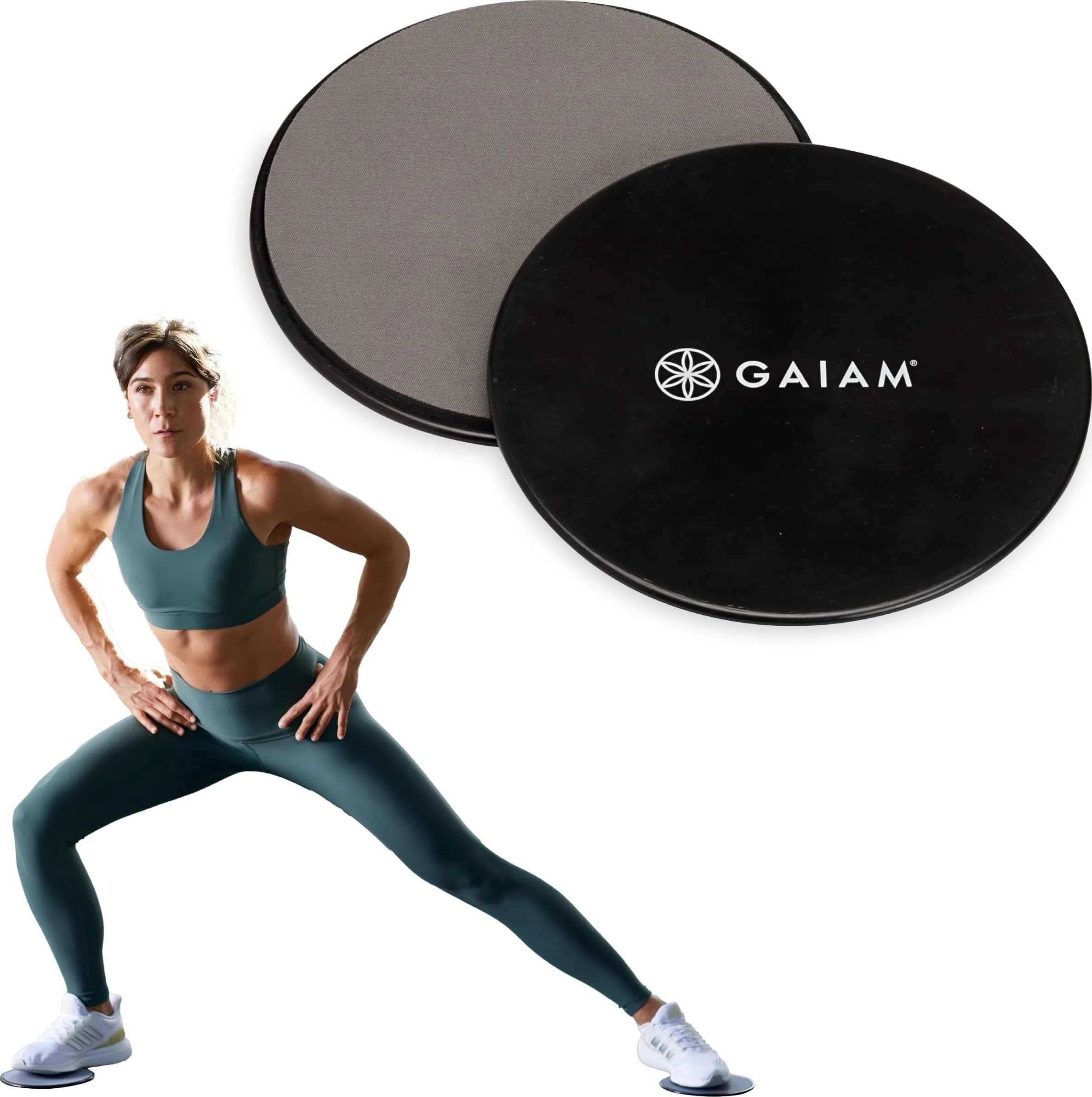 Gaiam Core Sliding Discs, Dual-Sided Ab Sliders, Set of 2 | Reversible for Carpet & Hard Floors - main product image