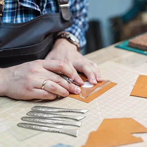 LYFJXX Leather Craft Knife Set | 8 Pieces, 13.2cm-13.6cm Stainless Steel thumbnail 5