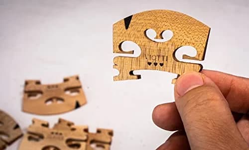 Viotti Finer Grade Maple Violin Bridge 4/4 | Pre-Cut & Pre-Fitted for Most Violins thumbnail 2