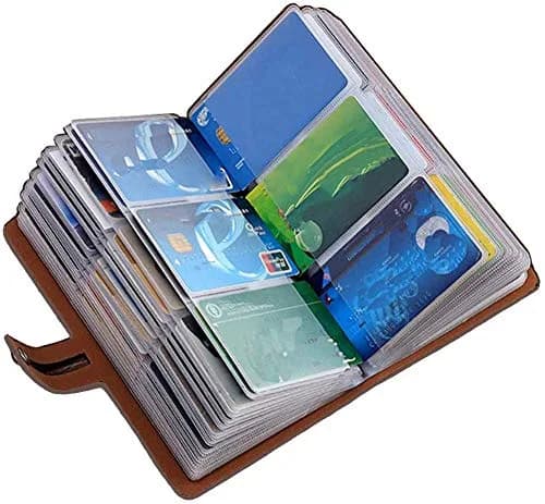 JERLA RFID Credit Card Holder Book 7.3" x 4.3" | Anti-Scanning Leather Organizer for Women Men thumbnail 2