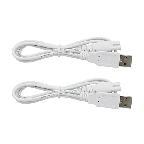 PDEEY USB to 2 Prong Figure-8 Charging Cable 2-Pack | Compatible with Multiple Water Flosser Brands thumbnail 1