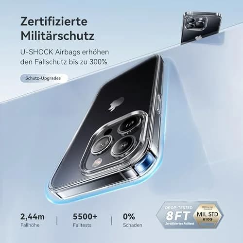 CASEKOO for iPhone 13 Pro Case Crystal Clear Never Yellow Slim | Military-Grade Protection thumbnail 3
