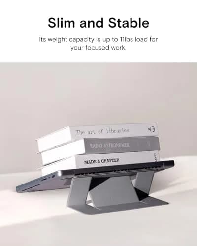 MOFT Invisible Slim Laptop Stand Grey | Adjustable & Reusable for Up to 15.6" thumbnail 6