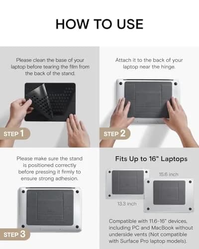 MOFT Invisible Slim Laptop Stand Grey | Adjustable & Reusable for Up to 15.6" thumbnail 8