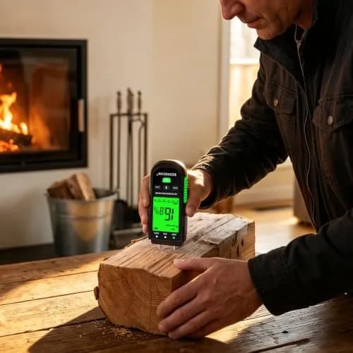 RDINSCOS Pin-Type Wood Moisture Meter with Backlit LCD & Extra Pins | 12cm (4.72in) Length thumbnail 4
