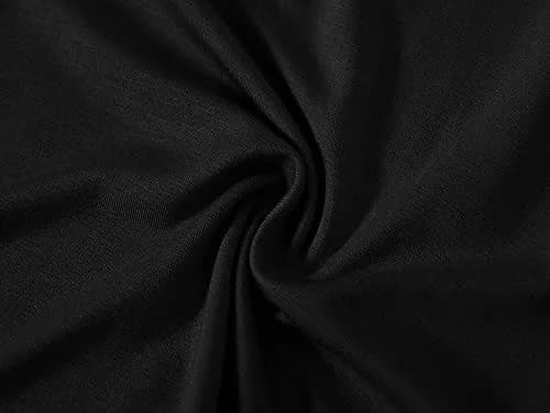 MoFiz Men's Pajama Set Short Sleeve T-Shirt Shorts Lightweight Soft Summer Casual 2 Piece Set Black XL | Elastic Waist & Moisture Wicking thumbnail 2