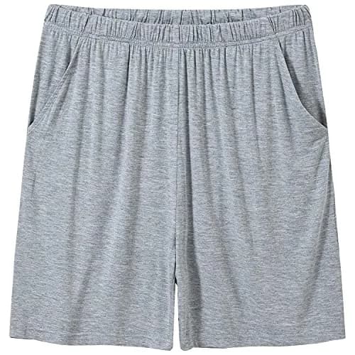 MoFiz Men's Pajama Set Lightweight Big Tall Tee Soft Summer Cotton PJs Sleep Sets Light Grey XL thumbnail 4