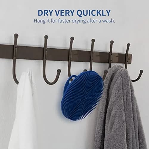 BEAUTAIL Silicone Body Scrubber Blue 1 Pc | Gentle Exfoliating Shower Brush for Sensitive Skin thumbnail 5