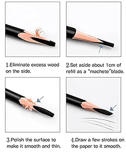 Go Ho 12 PCS Black Eyebrow Eyeliner Pencils | Sweatproof, Long-lasting, Water-resistant Brow Gel Pen (1.1g each) thumbnail 7