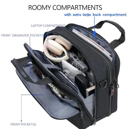 VANKEAN Expandable Waterproof Laptop Briefcase Fits Up to 17.3" | Lightweight & Durable for Travel thumbnail 6