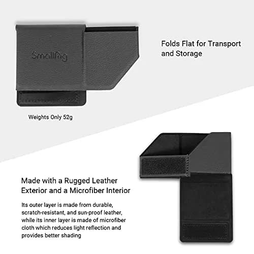 SmallRig Sun Hood for Sony Cameras | Reduce Glare & Reflections, Foldable, Leather & Microfiber, 52g thumbnail 7
