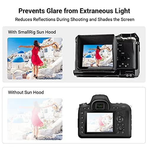 SmallRig Sun Hood for Sony Cameras | Reduce Glare & Reflections, Foldable, Leather & Microfiber, 52g thumbnail 2