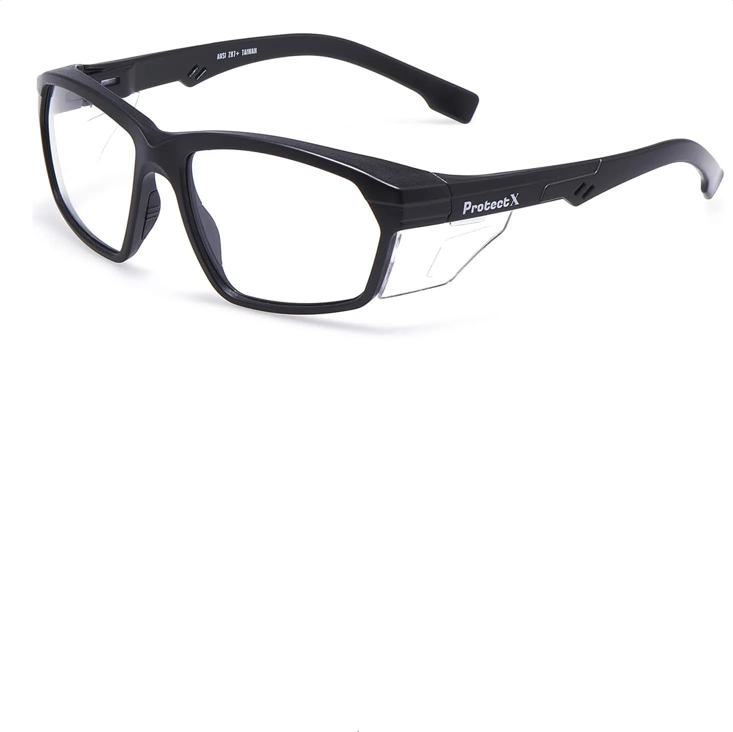 ProtectX Super Light Safety Glasses Pathfinder Tinted Smoke Polycarbonate Impact & Scratch Resistant Anti-Fog, 1 Unit | ANSI Z87.1 Rated UV Protection — Voyager Clear