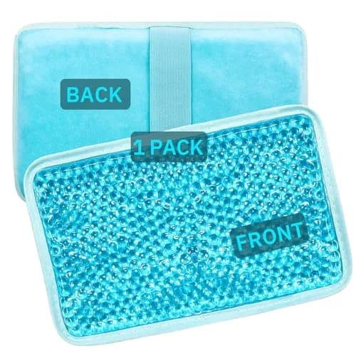 ZNÖCUETÖD Gel Beads Ice Pack with Strap | Reusable Hot & Cold Therapy for Injuries & Pain Relief thumbnail 1