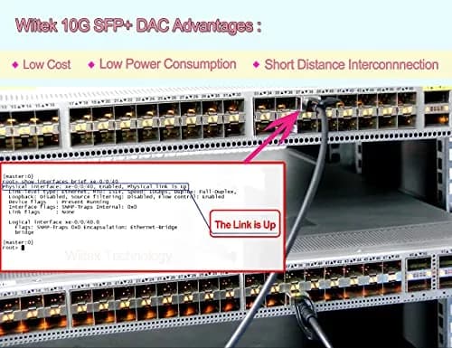 Wiitek 1m 10Gb SFP+ DAC Twinax Cable | Passive Copper Cable for Networking thumbnail 5