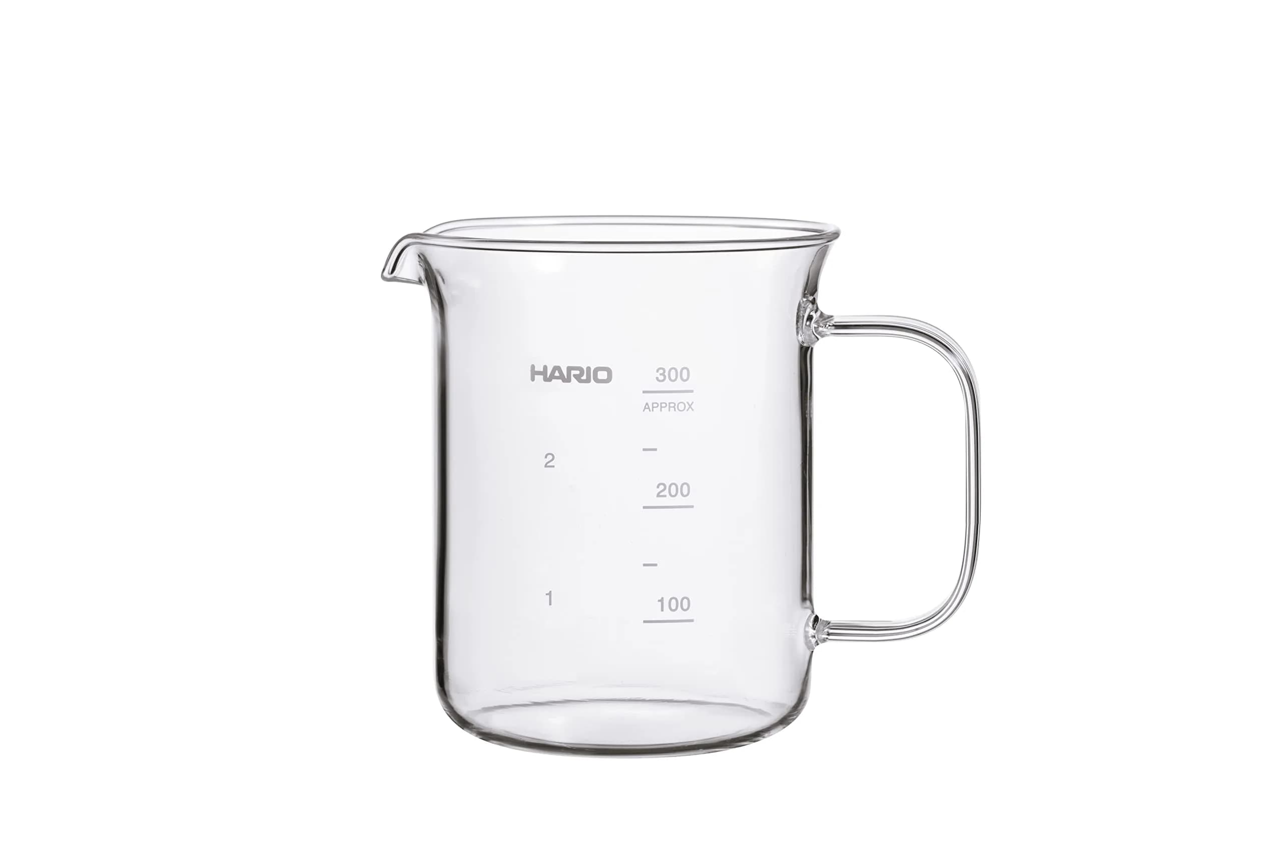 HARIO Beaker Server 600ml (20.3 Oz) | Heatproof Glass Coffee Server with Measuring Marks — 300ml