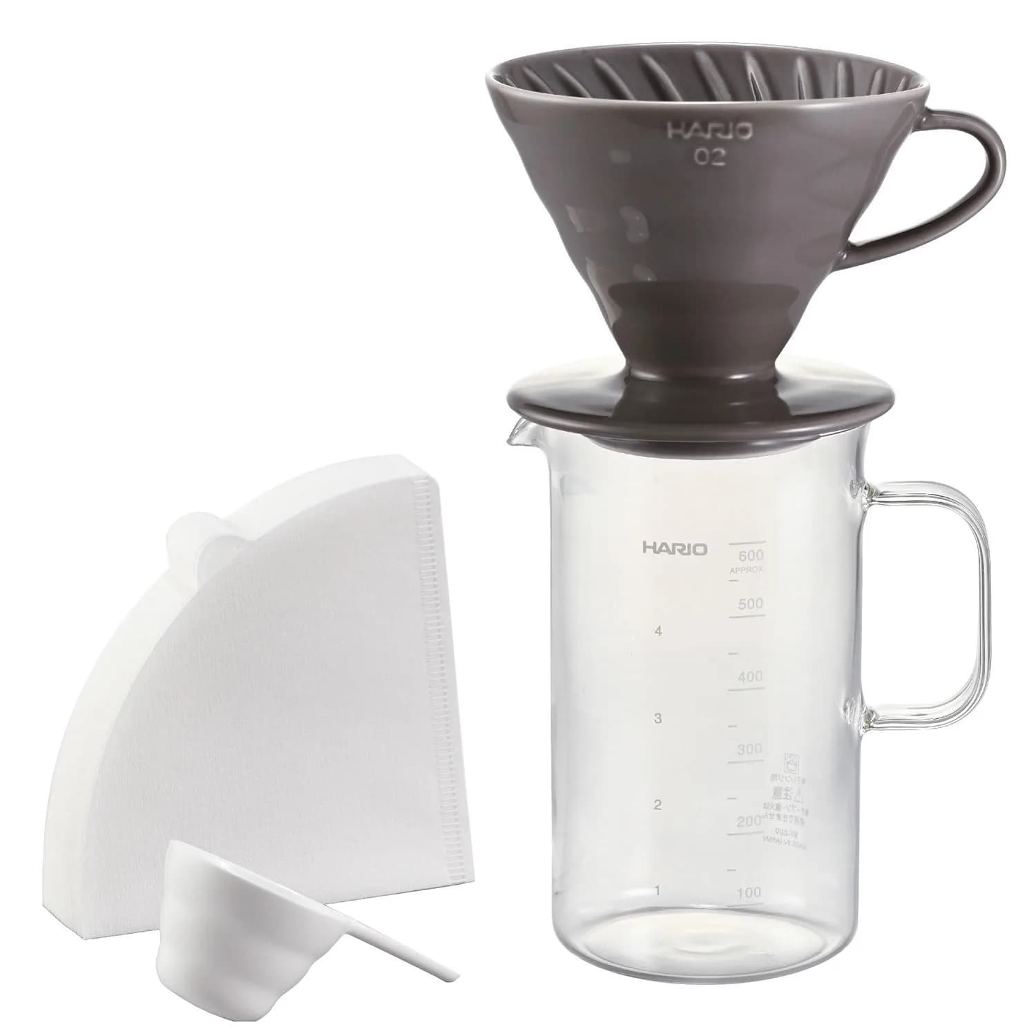 HARIO Beaker Server 600ml (20.3 Oz) | Heatproof Glass Coffee Server with Measuring Marks — 600ml