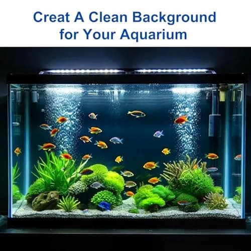 ELEBOX Aquarium Background Blue Black Fish Tank Background 12"x 32" | Vibrant HD Image for Aquarium Depth thumbnail 2