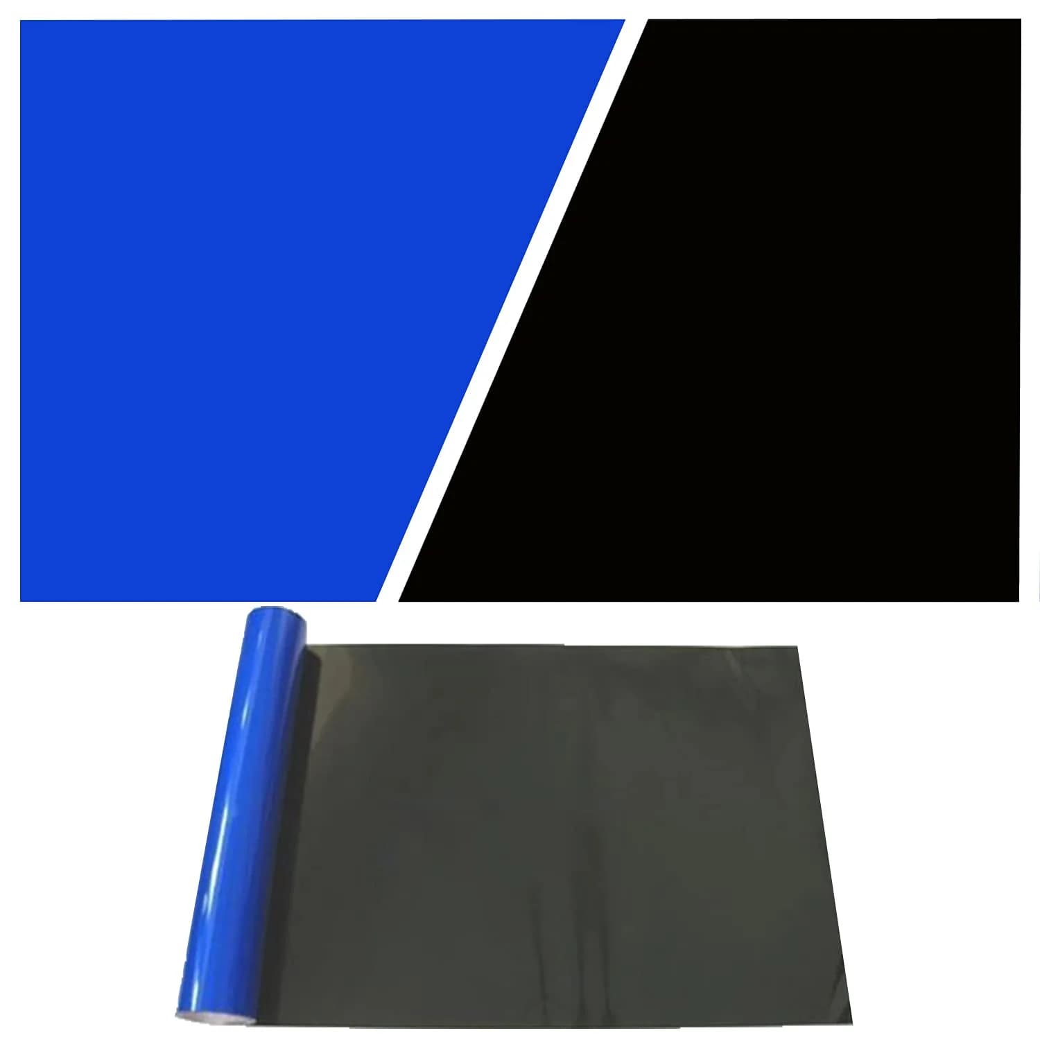 ELEBOX Aquarium Background Blue Black Fish Tank Background 71.7" | 3D HD Double-Sided Aquarium Decor — 19.7" H x48" L
