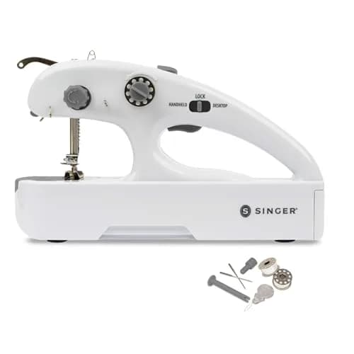 SINGER Stitch Quick+™ Portable Cordless Handheld Mending Machine Bundle | Compact, Battery-Powered Sewing Solution for On-the-Go Repairs thumbnail 2