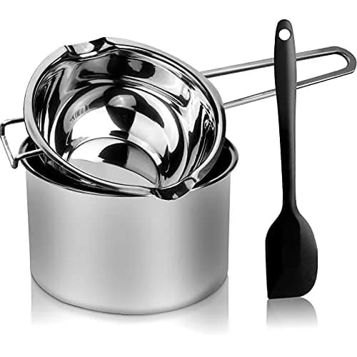 SONGZIMING Double Boiler Pot Set 1000ml + 2200ml with Silicone Spatula | Induction Compatible Melting Pot thumbnail 1