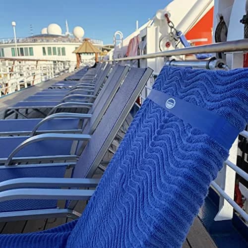 Cruise On Towel Bands for Cruise Chairs, 4 Pack, Green and Lime | Secure Beach Towel Holders for Lounge Chairs thumbnail 4