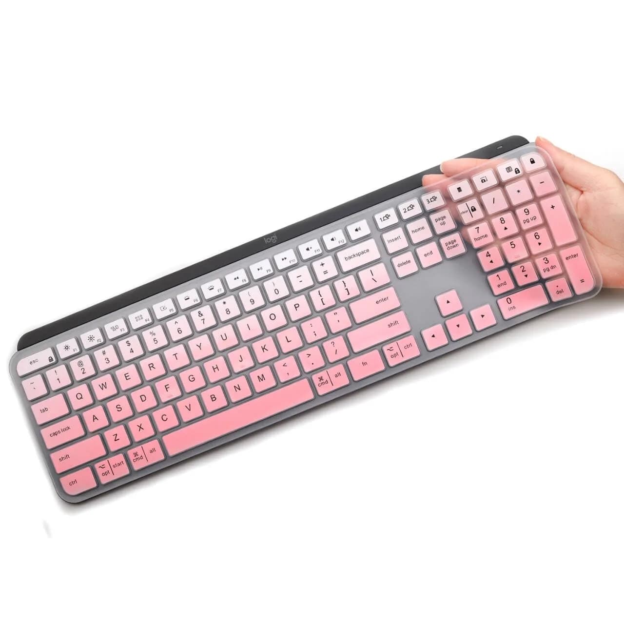 MUBUY-GOL Clear Silicone Keyboard Cover for Logitech MX Keys S/MX Keys Advanced/Craft | Ultra Thin — GradualPink
