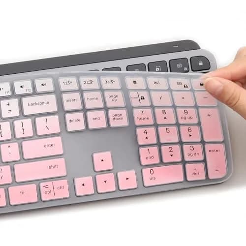 MUBUY-GOL GradualPink Silicone Keyboard Cover Skin for Logitech MX Keys S/Craft, US Layout | Protects from Spills & Dust thumbnail 4