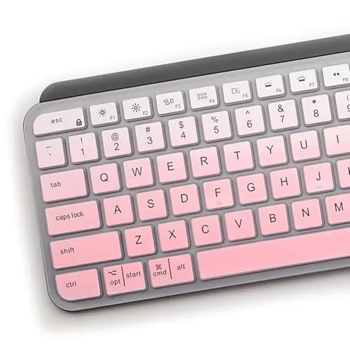 MUBUY-GOL GradualPink Silicone Keyboard Cover Skin for Logitech MX Keys S/Craft, US Layout | Protects from Spills & Dust thumbnail 2