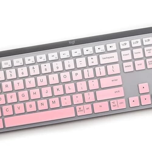 MUBUY-GOL GradualPink Silicone Keyboard Cover Skin for Logitech MX Keys S/Craft, US Layout | Protects from Spills & Dust thumbnail 3