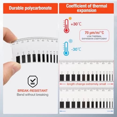 MOETER Concrete Crack Width Gauge Ruler 16.5cm (6.5in) | Precision Measurement Tool for Structural Analysis thumbnail 3