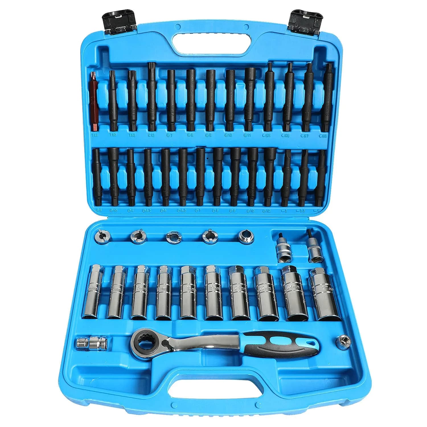 DPTOOL Shock Absorber Strut Nut Removal Kit 47pc | Automotive Fastener Drive Bits for Suspension