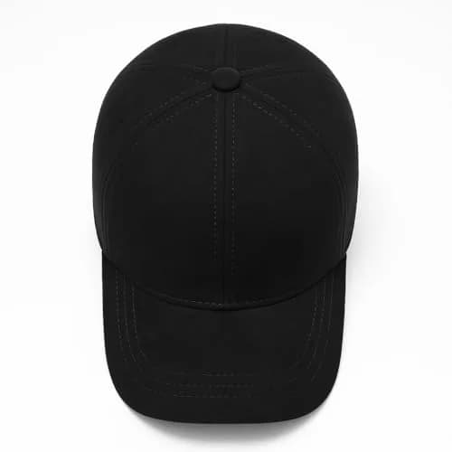 Mumcu's Leather Sheepskin Baseball Cap - Adjustable Snapback Hat (Suede Black) | Genuine Leather thumbnail 2