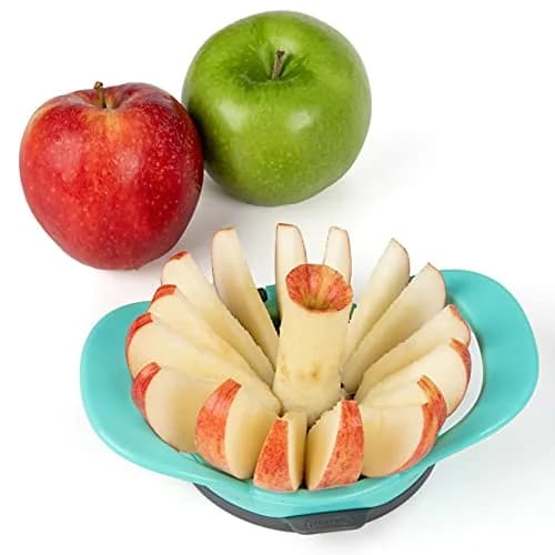 Progressive 16-Slice Thin Apple Slicer & Corer | Dishwasher Safe, Turquoise thumbnail 6
