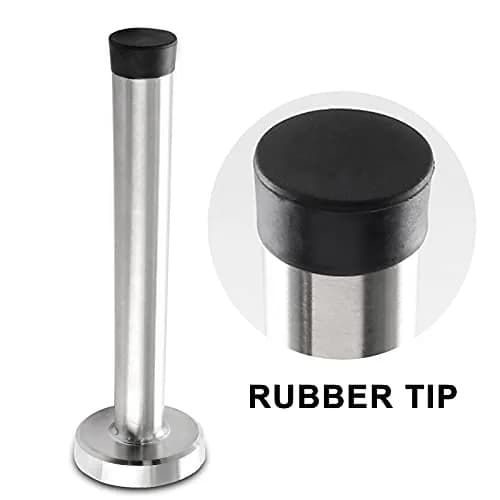BokWin 6 Inch (15.24 cm) Stainless Steel Door Stopper | Wall Mount, Brushed Nickel Finish thumbnail 6