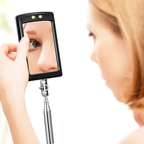 Blulu Precision Measuring Inspection Mirror 3-Piece Set | Telescoping, Lighted, Oval Style for Small Parts & Vehicle Checks thumbnail 7