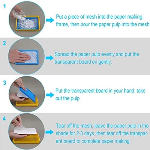 Worown Plastic Paper Making Frame Kit 5 x 7 Inch | DIY Craft for Beginners thumbnail 3
