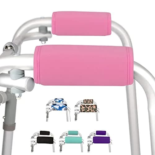 supregear Pink 2 Pack Walker Grips | Soft Padded Hand Covers for Mobility Aids thumbnail 1