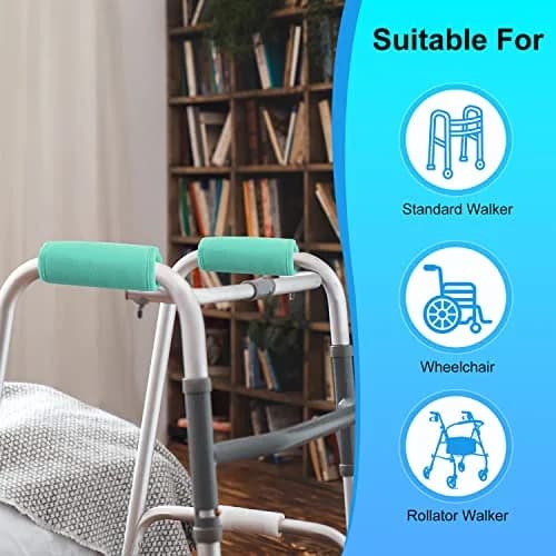 supregear Walker Grips (2 Pack, Mint) | Soft Padded Hand Covers for Mobility Aids thumbnail 6