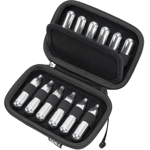 RAIACE CO2 Cartridges Storage Case Black | Holds 12pcs CO2 Cartridges, Protective Travel Bag thumbnail 1