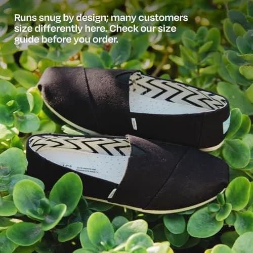 TOMS Women's Alpargata Classic Espadrille Black Recycled Canvas 23.6cm (US 6.5) | Comfortable Slip-On Flats for Everyday Wear thumbnail 8