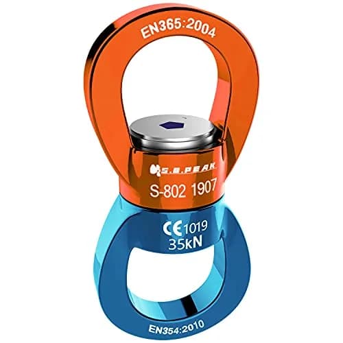 PROND 35kN Swing Swivel Rotational Device with Carabiner, 73g (2.58oz) — Heavy Duty for Tree Swings & Aerial Dance thumbnail 1