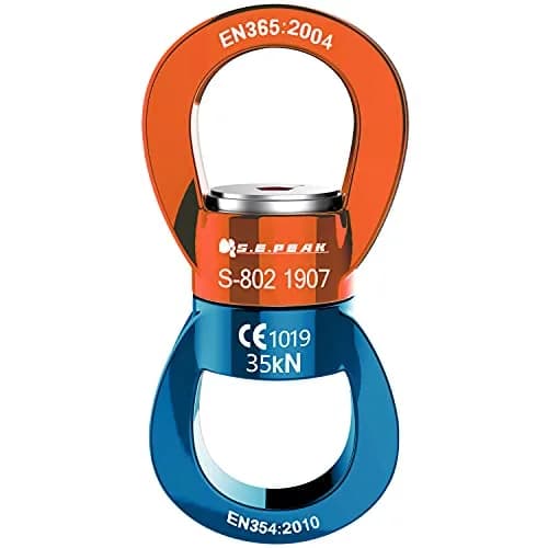 PROND 35kN Swing Swivel Rotational Device with Carabiner, 73g (2.58oz) — Heavy Duty for Tree Swings & Aerial Dance thumbnail 2