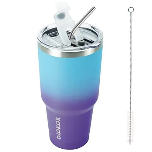 BJPKPK 30 oz (890 ml) Insulated Tumbler with Lid and Straw | Double Wall Vacuum Stainless Steel thumbnail 1