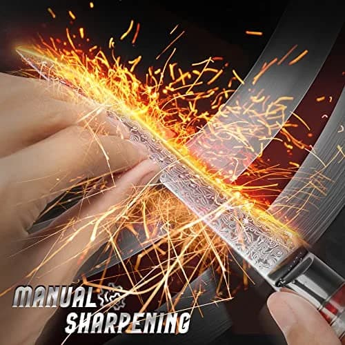F FANTECK 5.5" Damascus Boning Knife | Japanese High Carbon Steel Fillet Knife with Sheath thumbnail 5