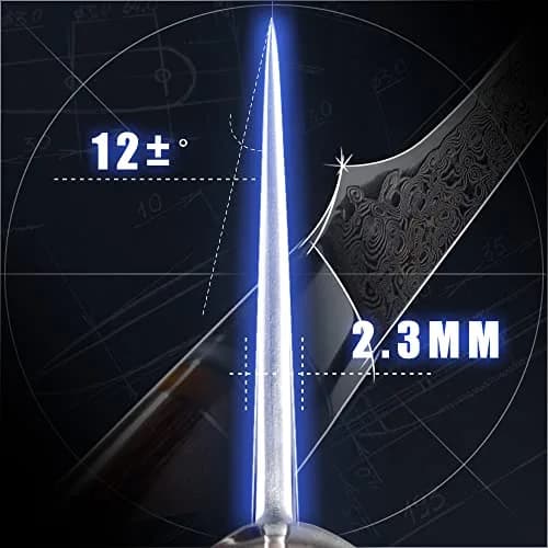 F FANTECK 5.5" Damascus Boning Knife | Japanese High Carbon Steel Fillet Knife with Sheath thumbnail 6