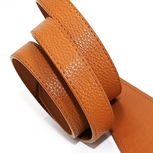 Glamorstar Women Leather Belts Vintage Irregular Waist Belt for Dresses Tie Knot Waistband Belt Brown 120CM/47.2IN | Adjustable Tie Closure thumbnail 4